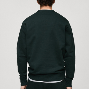 Sweat-shirt pour homme à col rond et ourlet droit, prix de gros, service OEM, matière respirante/ajustable, manches longues, 2026 - Product Image 6