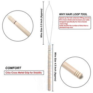 Hair <b>Extension</b> Pulling Loop Tool for Micro Rings & Nano <b>Beads</b> installation – Stainless Steel Pulling Needle with Anti-Slip Grip - Product Image 5