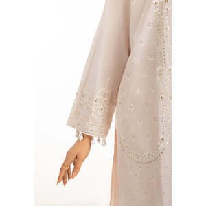 Conjunto de Traje Bordado de 3 Piezas en Papel y Algodón para Mujer IUSTKSD-824 - Product Image 1