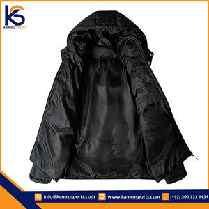 Chaqueta de Lona Acolchada de Alta Calidad para Hombre con Cuello Alto, Función Térmica, Logotipo Personalizado, Impermeable, Reversible, Cálida para Invierno, Venta al Por Mayor - Product Image 5