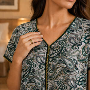 Ultra-Soft Silky Luxury TENCEL Bamboo Nightgown <b>Long</b> Breathable Eco-Friendly. Our Most Comfortable ODM Supply Made of Spandex - Product Image 3