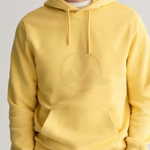 100% coton biologique sweats à capuche pour hommes surdimensionné polaire teint uni pour l'hiver matériau écologique taux de gros - Product Image 5