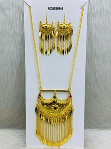 Nouvelle Arrivée Antique Design Chik Ensembles Avec Boucles D'oreilles Plaqué Or Bijoux Arabes Pour Les Femmes Tous Les Types De Conception Only Online - Product Image 1