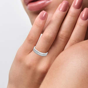 Bague pour femme en or 10 carats avec diamant de laboratoire - Product Image 2