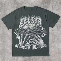 T-shirt court à manches courtes pour femme, 100% coton, vintage, délavé à l'acide, impression personnalisée, haute qualité 2024