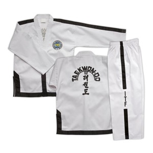 Conception de logo personnalisée Uniforme de Taekwondo 100% coton Vêtements d'arts martiaux les plus demandés Dernière collection en vente - Product Image 3