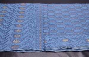 Nouvelle arrivée Deshi Dhakai Jamdani Sharee qualité d'exportation pour les femmes JAMDANI tissu bleu rouge vert doré bleu ciel du Bangladesh - Product Image 4