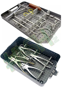 Ensemble d'instruments K-Wire avec boîte en aluminium, instruments Kirshner et K-Wire en acier et métal, ensemble d'implants K-Wire et de fils Kirshner - Product Image 6