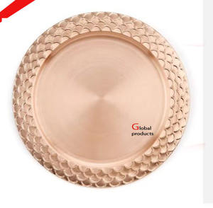 Assiette de service en acier inoxydable finition argentée au design unique pour hôtel, restaurant et bar - Product Image 4