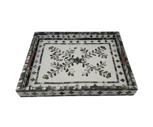 Bandeja Rectangular con Incrustaciones de Resina y Hueso Personalizada, Suministros de Restaurante y Hotel, Tamaño Personalizado, 16x12 Pulgadas, Regalo de Boda - Product Image 3