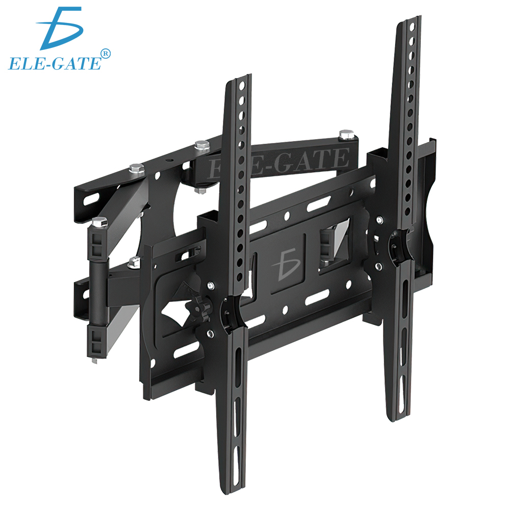 ELE-GATE Modern <strong>TV</strong> Mount Tiltable <strong>15</strong> Degrees 25-65 Steel LCD Stand Swivel 30 kg Load Capacity Living Room Flat Bracket Included