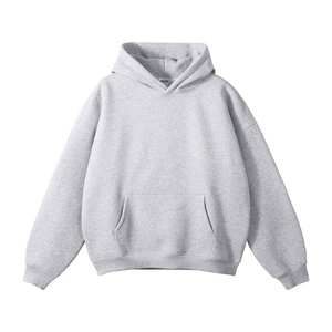 Sweat-shirt pour homme de haute qualité, 100% coton, polaire épais, poids lourd, surdimensionné, hiver, broderie personnalisée, logo imprimé, poche, anti-boulochage - Product Image 2