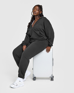 Sweat à capuche zippé oversize pour femme, anti-rides et respirant, à capuche vierge pour femme, gym, sweat à capuche zippé - Product Image 4