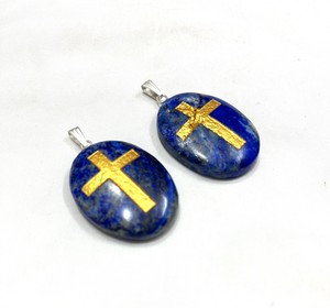 งานฝีมือเครื่องประดับอัญมณีกึ่งมีค่าทำด้วยมือจี้ไขว้ - Product Image 3