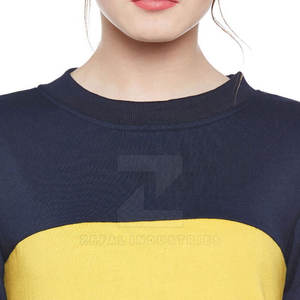 เสื้อสเวตเตอร์ระบายอากาศสำหรับผู้หญิงผ้าฝ้าย100% ทันสมัยมีโลโก้ด้านหน้ากำหนดขนาดและสีพื้น - Product Image 6