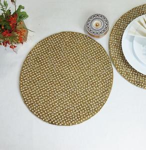 ชุดแผ่นรองจานหรูหรา ประดับลูกปัด ทำมือ ปักลาย เป็นมิตรกับสิ่งแวดล้อม พร้อมแผ่นรองแก้ว สำหรับตกแต่งโต๊ะอาหารที่บ้าน งานแต่งงาน โรงแรม - Product Image 6