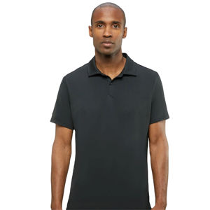 OEM Vente en gros Chemise solide à séchage rapide pour hommes avec logo personnalisé Bouton vierge coupe ajustée à manches courtes Polyester/coton de haute qualité - Product Image 2