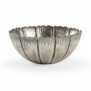 Frutero Decorativo Redondo Martillado, Tazón de Metal para Servir en Restaurantes y Hoteles, Tazón de Ensalada Plateado Pulido Hecho a Mano - Product Image 6