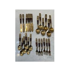 Abordable Brass Royal Comestible 24pcs Couverts Sets Dernier acier inoxydable avec emballage Boîte cadeau Ustensiles de cuisine - Product Image 5