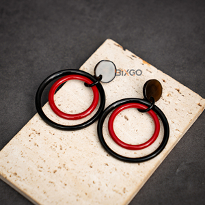 Pendientes Vintage hechos a mano de Vietnam, cadena roja de 4mm y 5mm, nuevo diseño personalizado, venta al por mayor, accesorios de moda más vendidos - Product Image 1