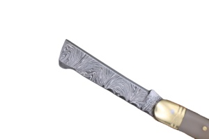 Cuchillo de Bolsillo Plegable de Acero de Damasco de Grado Industrial de Alta Calidad con Hoja Recta y Punta Caída, con 3 Años de Garantía y Precios de Fábrica - Product Image 4