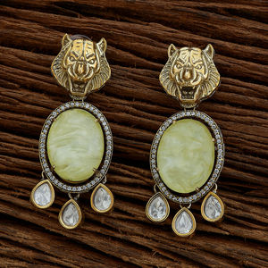 Latest Kundan Victorian Plated Classic Earring With Handmade <b>Jewellery</b> Wholesalers in India - Product Image 6