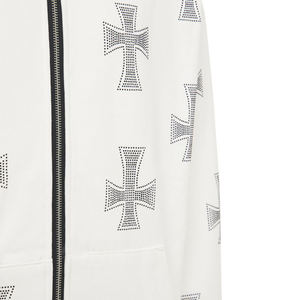 Nouveau sweat à capuche strass pour hommes personnalisé poids lourd 100% coton coupe et coudre sweat à capuche imprimé surdimensionné pull à capuche 2025 - Product Image 4