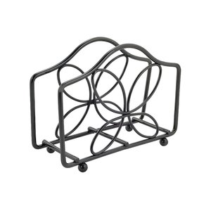 Elegante Servilletero de Metal con Diseño Artístico Negro para Mesa de Comedor, Almacenamiento, Hostelería, Cocina, Restaurante - Product Image 1