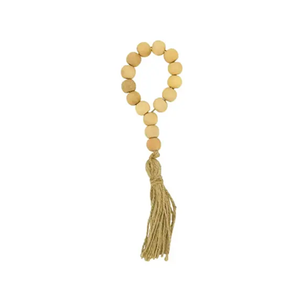 Perle en bois naturel ronds de serviette porte-serviettes pour la fête de mariage en plein air décoration de la maison articles vente produit - Product Image 2