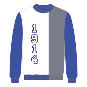 2026 Phi Beta Sigma 1914 <b>White</b> 3 Tone <b>Knit</b> Sweater Greek Fraternity Apparel Premium Chenille Embroidery Divine Nine Clothing - Product Image 2