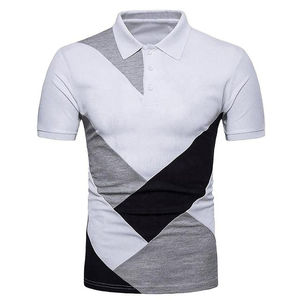 Ropa de moda de calidad personalizada Casual manga corta 230 Gsm algodón camiseta Stand Collar hombres camisa Polo de talla grande - Product Image 6