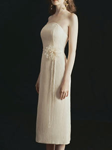 Elegant Anti-Static Satin Midi <b>Linger</b> <b>Dress</b> Summer Dreamy Collection ODM for Autumn Winter Pattern Eco-Friendly Anti-Wrinkle - Product Image 3