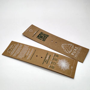 ป้ายแขวนกระดาษคราฟท์เป็นมิตรต่อสิ่งแวดล้อมแผ่นกระดาษรีไซเคิลพิมพ์ลายสกรีนเสื้อผ้ากระดาษรีไซเคิลป้ายราคาสำหรับแขวนรหัส QR ข้อมูลแบรนด์ - Product Image 3