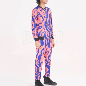 Chándal de sublimación de alta calidad para hombre de talla grande con chaqueta con cremallera y corredores con cordón a la venta - Product Image 4