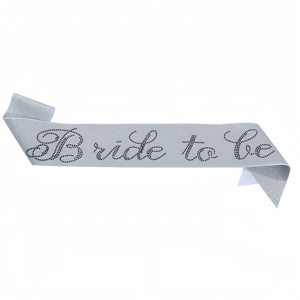 Banda de Despedida de Soltera con Pedrería y Satén Rosa, Modelo SAH-429 - Product Image 5