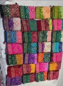 Sari en soie Gajji avec broderie Gotta Patti à la main, dernière collection, sari en soie Gajji avec travail Gotta Patti à vendre par l'exportateur - Product Image 3