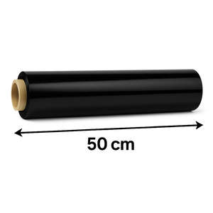 ฟิล์มใสสีดำแบบยืดได้ 23 ไมครา ทนทาน น้ำหนัก 1.5 กก. ยาว 125 ม. ม้วนพลาสติกแข็งแรงสำหรับบรรจุภัณฑ์และห่อหุ้มสินค้า - Product Image 2