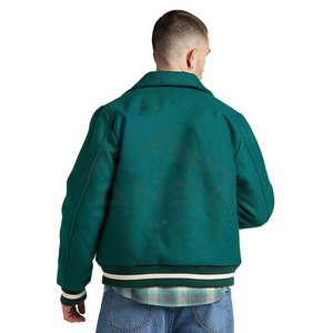 Chaqueta Universitaria Unisex Personalizada con Cuello Alto, Diseño Ligero y Ecológico de Alta Calidad en Color Verde, Estilo Casual Cómodo - Product Image 4