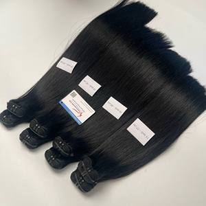 Extensiones de cabello crudo vietnamita de calidad superior superventas, mechones de cabello virgen en cabello de trama de estilo ondulado de estilo recto de hueso - Product Image 4