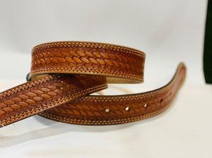 Handmade Multi Colored Beaded Cowboy Belts <b>Dog</b> Collar <b>Padded</b> Adjustable Tooled Hand Carved Bulk Export Online Dropship Supplier - Product Image 4