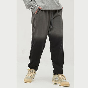 Ensemble sweat à capuche et pantalon de survêtement en velours côtelé délavé, style urbain décontracté, aspect vintage, deux couleurs, personnalisable pour homme - Product Image 3