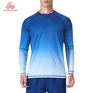 Meilleure qualité plaine à manches longues Rush Guard pour hommes respirant Rash Guard 2024 élégant Rash Guard - Product Image 1