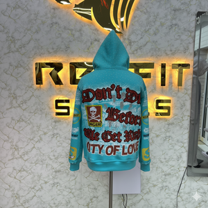 Sudadera con Capucha y Cremallera de Estilo Único y Precio Razonable, Chaqueta con Cremallera y Pedrería, Lavado Ácido Vintage, Sudadera de Forro Polar para Hombre, Ropa Urbana - Product Image 4