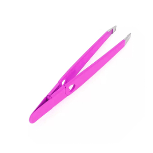 Pinces à épiler personnalisées, couleur rose, acier inoxydable, pointe inclinée, pinces à épiler pour le façonnage des sourcils, pour un usage domestique et en salon - Product Image 3