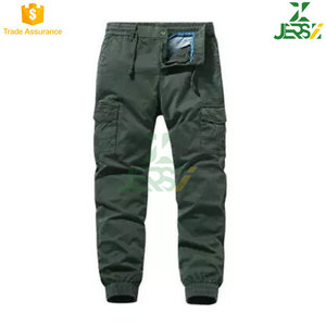 Pantalones cargo de algodón 100% cómodos y elegantes para hombre, ropa de trabajo informal de Color sólido, cintura elástica, cintura media, patrón recto - Product Image 5