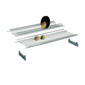 Mensole Portapiatti Cromate Cm. 76 Con Supporti - Product Image 1