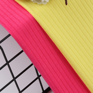 New Solid Dyed 230 Gsm 2*2 Customized Colors Polyester Spandex <b>Rib</b> <b>Knit</b> Fabric Breathable Anti Pill Sportswear Swimwear Girls - Product Image 2