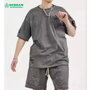 เสื้อยืดสไตล์ล่าสุดสำหรับฤดูร้อน ทรงหลวม ผู้ชาย ผ้าโพลีเอสเตอร์/คอตตอน ระบายอากาศ แห้งเร็ว มีทุกสีทุกขนาด แขนสั้น Behram - Product Image 2