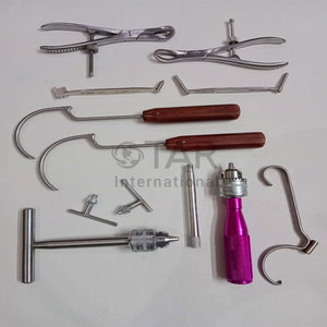 Juego de instrumentos médicos quirúrgicos ortopédicos veterinarios de alta calidad, 9 Uds., cirugía veterinaria básica de acero inoxidable aprobada por CE - Product Image 1