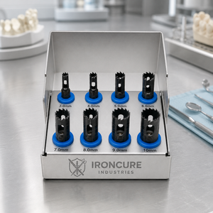 Juego Profesional de 8 Piezas de Brocas para Implantes Dentales de 3mm a 10mm con Soporte Metálico de Almacenamiento - Product Image 3